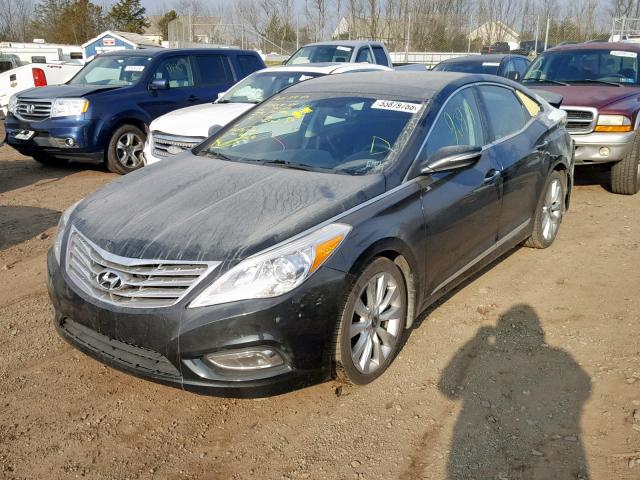 KMHFH4JG3CA169767 - 2012 HYUNDAI AZERA GLS BLACK photo 2