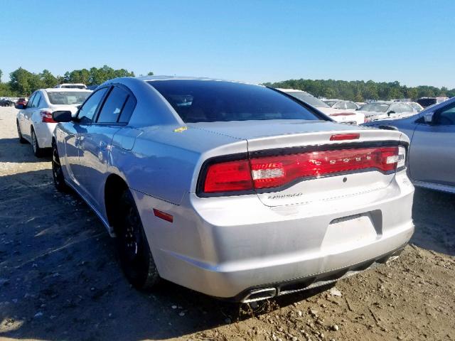 2C3CDXAT0CH282552 - 2012 DODGE CHARGER PO SILVER photo 3