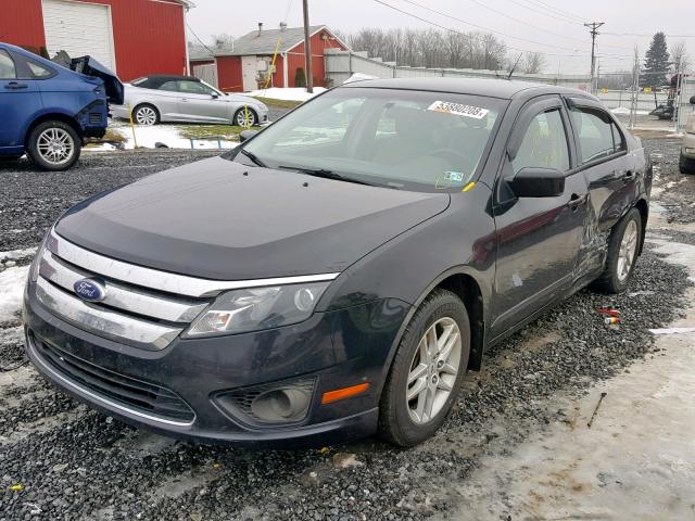 3FAHP0GA7BR301239 - 2011 FORD FUSION S BLACK photo 2