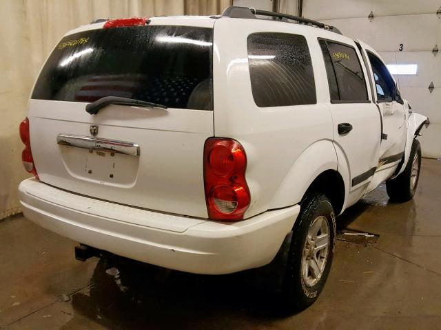 1D4HB48P06F187089 - 2006 DODGE DURANGO SL WHITE photo 4