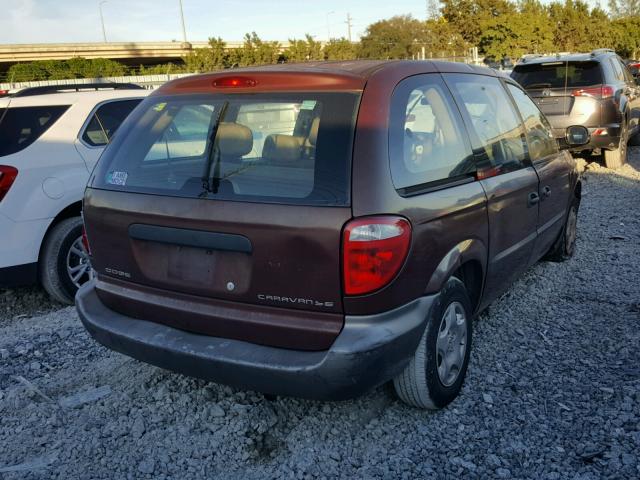 1D4GP25323B138806 - 2003 DODGE CARAVAN SE RED photo 4