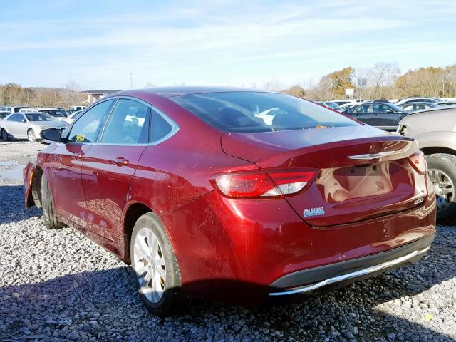 1C3CCCAB6GN143736 - 2016 CHRYSLER 200 LIMITE RED photo 3