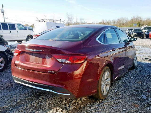 1C3CCCAB6GN143736 - 2016 CHRYSLER 200 LIMITE RED photo 4