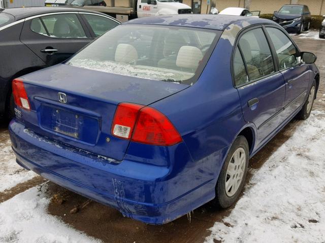 2HGES16365H557118 - 2005 HONDA CIVIC DX V BLUE photo 4