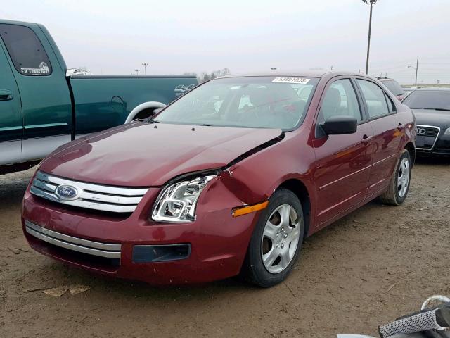 3FAFP06Z86R126391 - 2006 FORD FUSION S MAROON photo 2