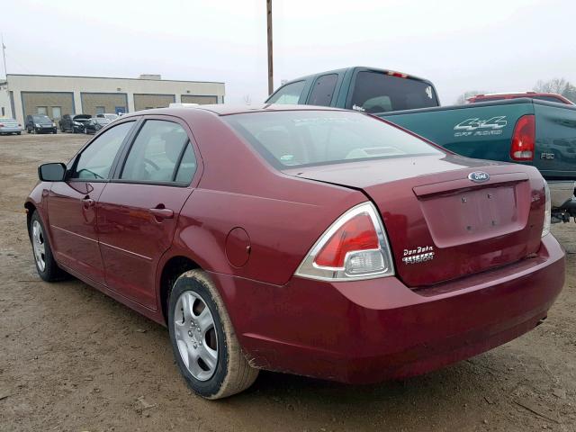 3FAFP06Z86R126391 - 2006 FORD FUSION S MAROON photo 3