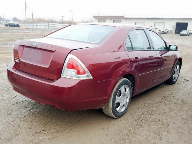 3FAFP06Z86R126391 - 2006 FORD FUSION S MAROON photo 4