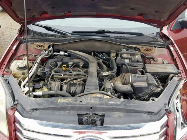 3FAFP06Z86R126391 - 2006 FORD FUSION S MAROON photo 7