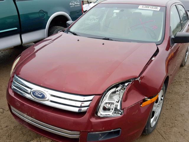 3FAFP06Z86R126391 - 2006 FORD FUSION S MAROON photo 9