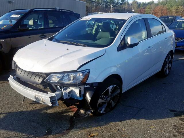 1G1JF5SB8J4139066 - 2018 CHEVROLET SONIC PREM WHITE photo 2