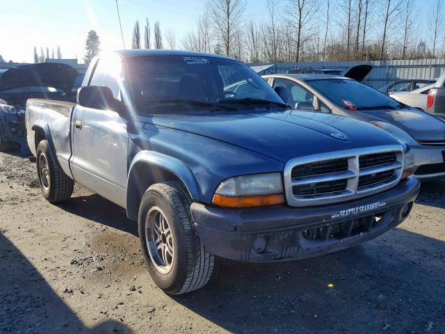 1D7FL16K94S554699 - 2004 DODGE DAKOTA SXT BLUE photo 1