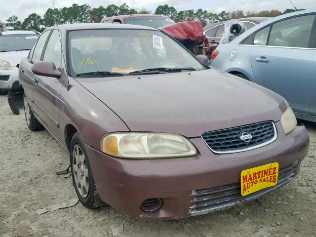 3N1CB51A12L551056 - 2002 NISSAN SENTRA GXE MAROON photo 1