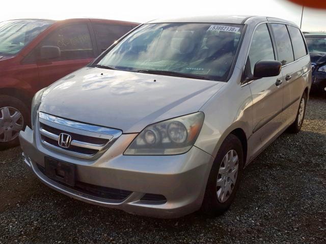 5FNRL382X6B052588 - 2006 HONDA ODYSSEY LX SILVER photo 2