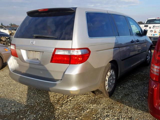 5FNRL382X6B052588 - 2006 HONDA ODYSSEY LX SILVER photo 4