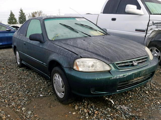 1HGEJ6229XL087640 - 1999 HONDA CIVIC DX GREEN photo 1