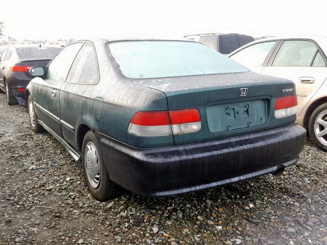 1HGEJ6229XL087640 - 1999 HONDA CIVIC DX GREEN photo 3