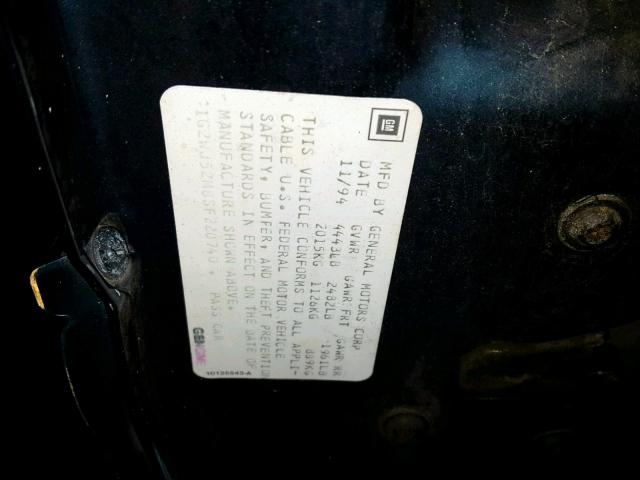 1G2WJ52M8SF220740 - 1995 PONTIAC GRAND PRIX TEAL photo 10