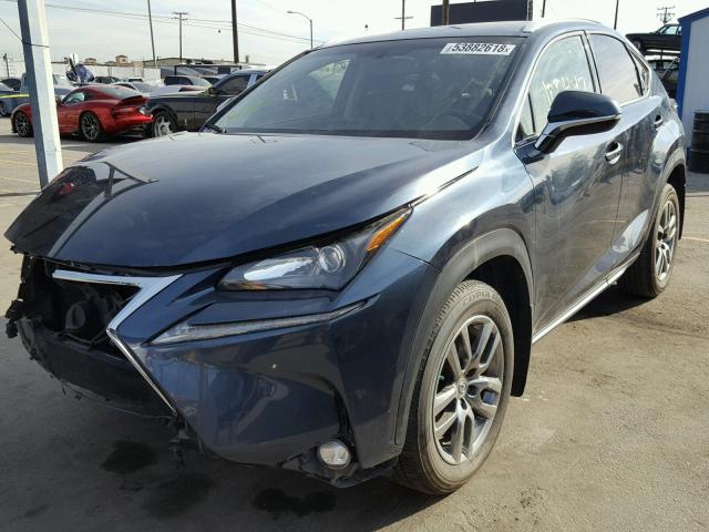 JTJYARBZ6F2000515 - 2015 LEXUS NX 200T BLUE photo 2