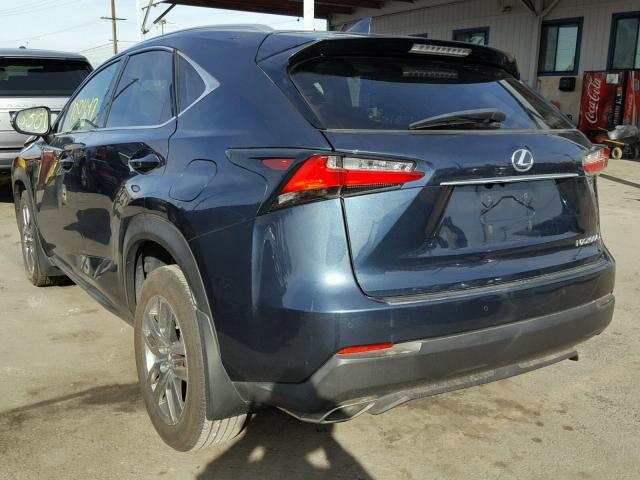 JTJYARBZ6F2000515 - 2015 LEXUS NX 200T BLUE photo 3