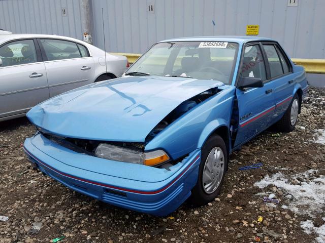 1G2JC54H7P7562251 - 1993 PONTIAC SUNBIRD LE BLUE photo 2