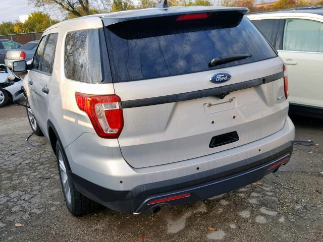 1FM5K8ARXHGD92365 - 2017 FORD EXPLORER P SILVER photo 3