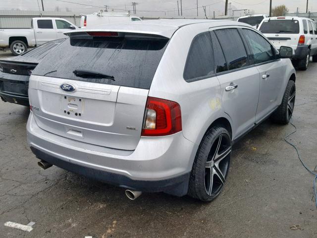 2FMDK3JC4BBA20349 - 2011 FORD EDGE SEL SILVER photo 4