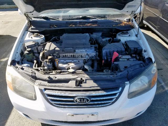 KNAFE222295663783 - 2009 KIA SPECTRA EX WHITE photo 7