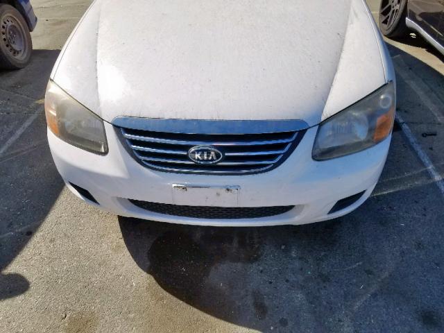 KNAFE222295663783 - 2009 KIA SPECTRA EX WHITE photo 9