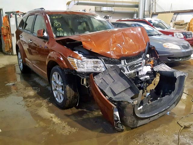 3C4PDDFGXDT589713 - 2013 DODGE JOURNEY R/ ORANGE photo 1