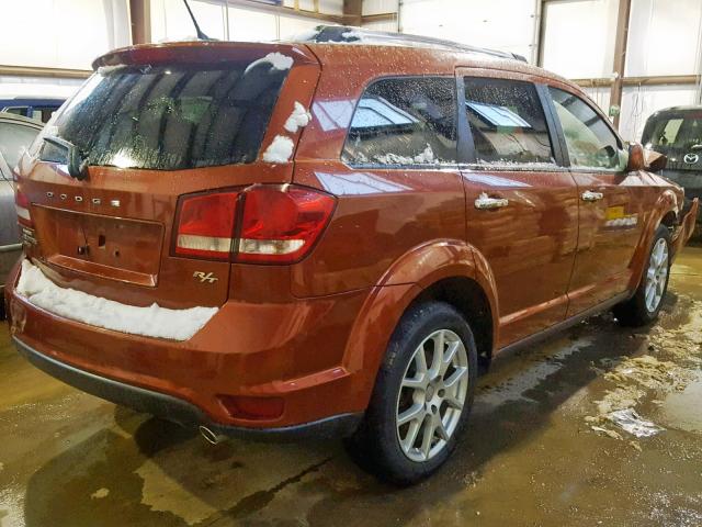 3C4PDDFGXDT589713 - 2013 DODGE JOURNEY R/ ORANGE photo 4