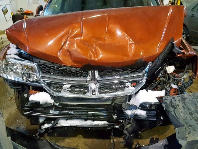 3C4PDDFGXDT589713 - 2013 DODGE JOURNEY R/ ORANGE photo 7