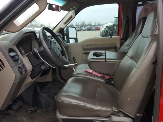 1FDAW5HR6AEA41705 - 2010 FORD F550 SUPER RED photo 5