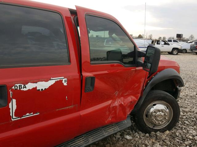 1FDAW5HR6AEA41705 - 2010 FORD F550 SUPER RED photo 9