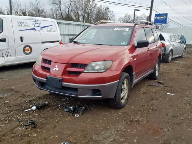 JA4LZ31F14U063480 - 2004 MITSUBISHI OUTLANDER RED photo 2