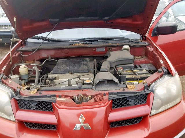 JA4LZ31F14U063480 - 2004 MITSUBISHI OUTLANDER RED photo 7