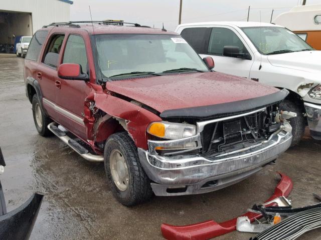 1GKEK13T05J253580 - 2005 GMC YUKON RED photo 1