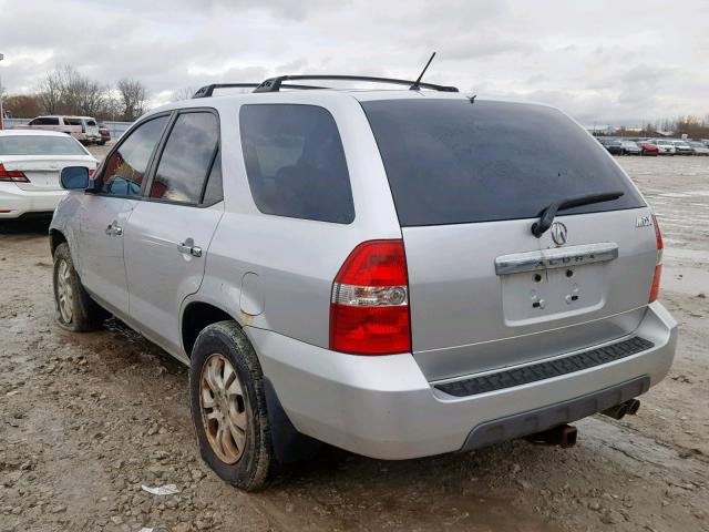 2HNYD18623H001554 - 2003 ACURA MDX TOURIN SILVER photo 3