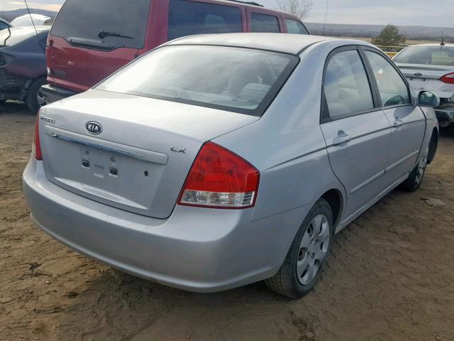 KNAFE121075431942 - 2007 KIA SPECTRA EX SILVER photo 4