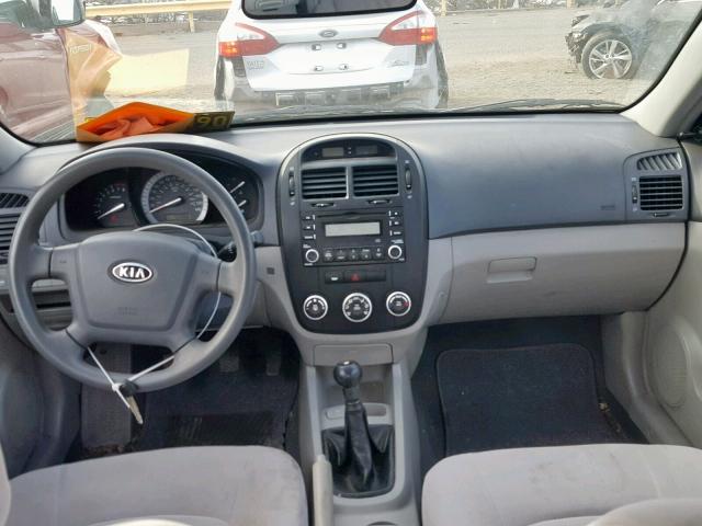 KNAFE121075431942 - 2007 KIA SPECTRA EX SILVER photo 9