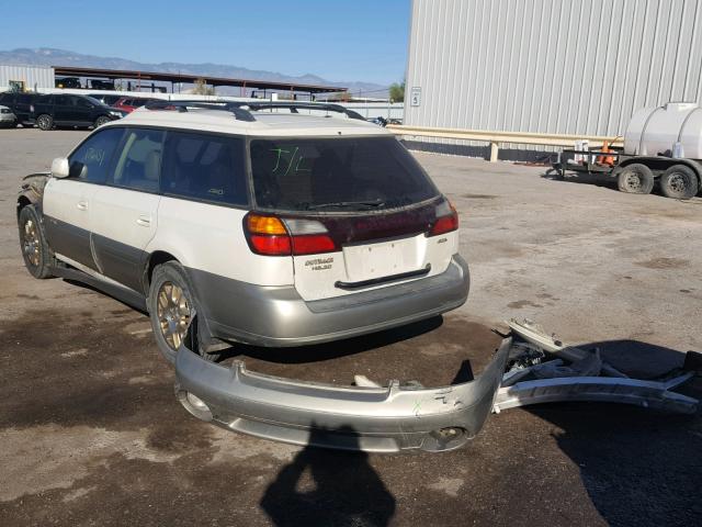 4S3BH806617661982 - 2001 SUBARU LEGACY OUT WHITE photo 3