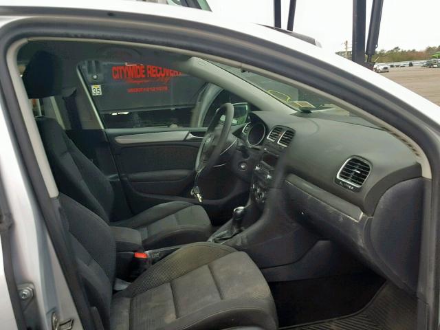 WVWDB7AJ4CW304221 - 2012 VOLKSWAGEN GOLF SILVER photo 5
