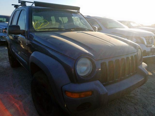 1J8GL48K03W593243 - 2003 JEEP LIBERTY SP BLUE photo 1