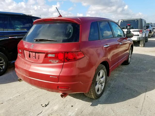 5J8TB18298A002873 - 2008 ACURA RDX RED photo 4