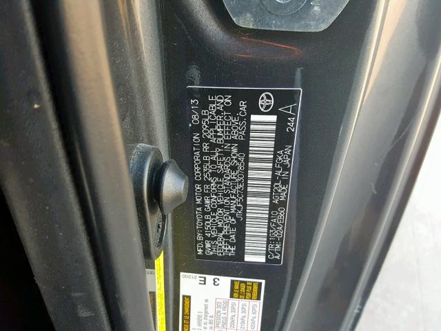 JTKJF5C73E3078540 - 2014 TOYOTA SCION TC Grafit foto 10