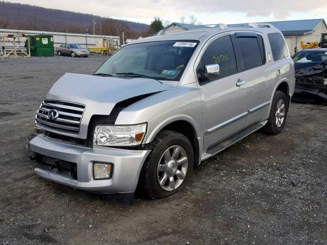 5N3AA08A66N812447 - 2006 INFINITI QX56 SILVER photo 2