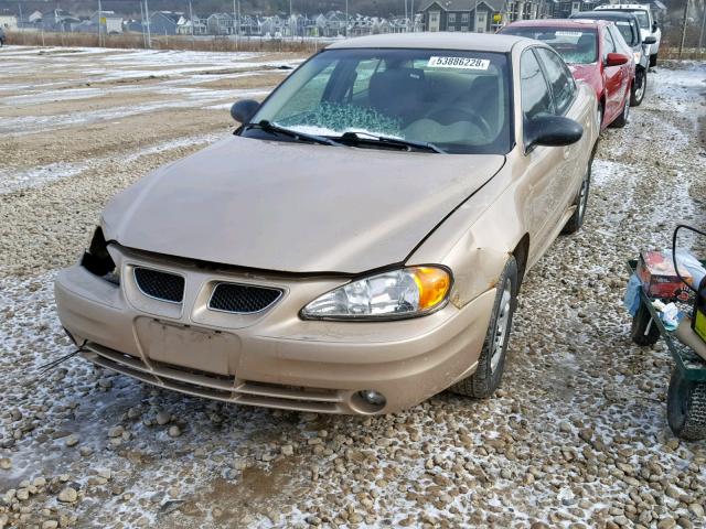 1G2NE52F13C163804 - 2003 PONTIAC GRAND AM S GOLD photo 2