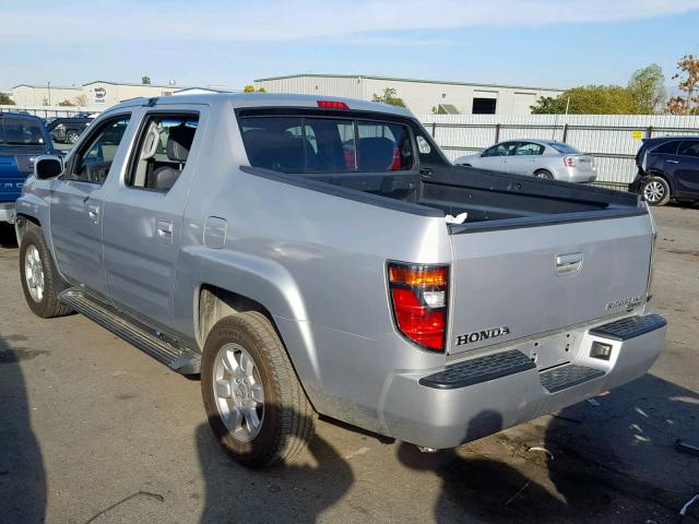 2HJYK16536H572220 - 2006 HONDA RIDGELINE SILVER photo 3