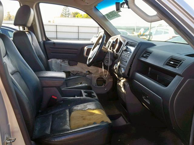 2HJYK16536H572220 - 2006 HONDA RIDGELINE SILVER photo 5