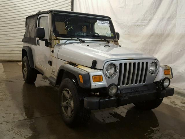 1J4FA49S54P803154 - 2004 JEEP WRANGLER / GRAY photo 1