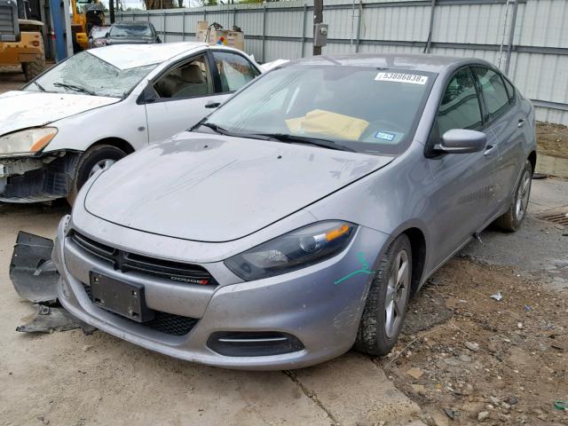 1C3CDFBA8GD570443 - 2016 DODGE DART SXT SILVER photo 2